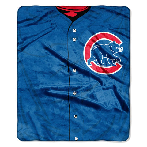 Chicago Cubs Blanket 50x60 Raschel Jersey Design