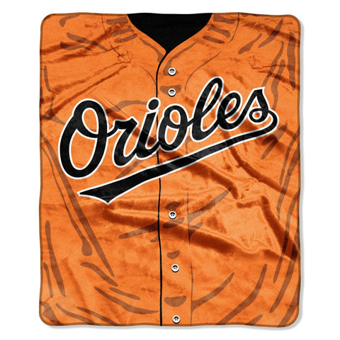 Baltimore Orioles Blanket 50x60 Raschel Jersey Design