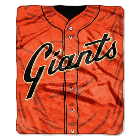 San Francisco Giants Blanket 50x60 Raschel Jersey Design