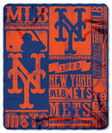 New York Mets Blanket 50x60 Fleece Strength Design