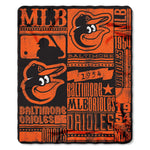 Baltimore Orioles Blanket 50x60 Fleece Strength Design