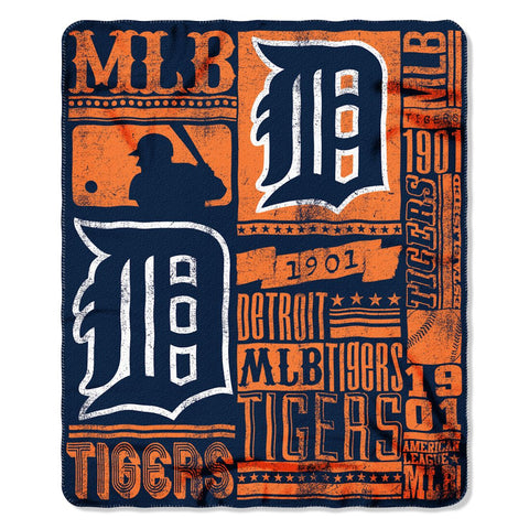 Detroit Tigers Blanket 50x60 Fleece Strength Design