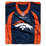 Denver Broncos Blanket 50x60 Raschel Jersey Design