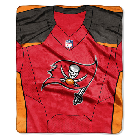 Tampa Bay Buccaneers Blanket 50x60 Raschel Jersey Design