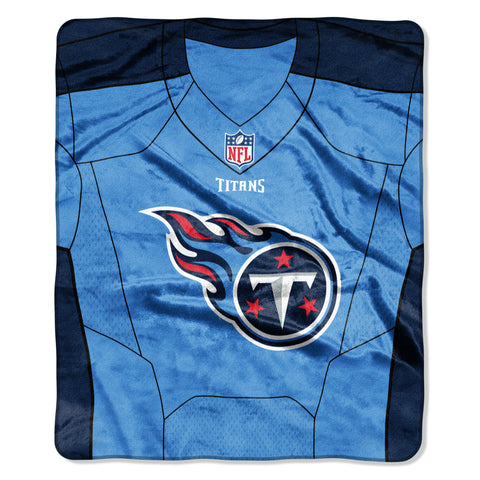Tennessee Titans Blanket 50x60 Raschel Jersey Design