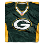 Green Bay Packers Blanket 50x60 Raschel Jersey Design