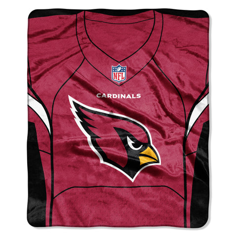 Arizona Cardinals Blanket 50x60 Raschel Jersey Design