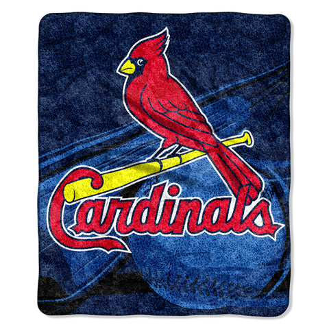 St. Louis Cardinals Blanket 50x60 Sherpa Big Stick Design
