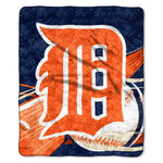 Detroit Tigers Blanket 50x60 Sherpa Big Stick Design