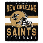 New Orleans Saints Blanket 50x60 Fleece Singular Design