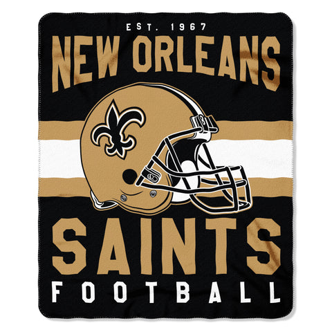 New Orleans Saints Blanket 50x60 Fleece Singular Design