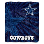 Dallas Cowboys Blanket 50x60 Sherpa Strobe Design