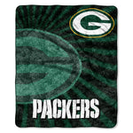 Green Bay Packers Blanket 50x60 Sherpa Strobe Design