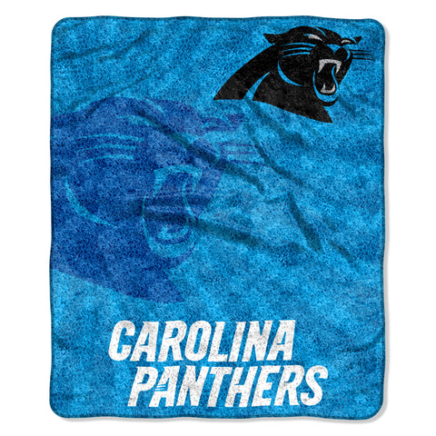 Carolina Panthers Blanket 50x60 Sherpa Strobe Design