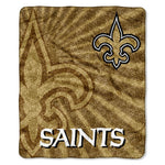 New Orleans Saints Blanket 50x60 Sherpa Strobe Design