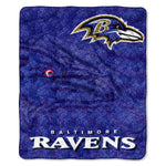 Baltimore Ravens Blanket 50x60 Sherpa Strobe Design
