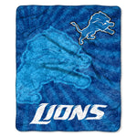 Detroit Lions Blanket 50x60 Sherpa Strobe Design