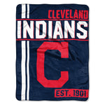 Cleveland Indians Blanket 46x60 Raschel Walk Off Design Rolled