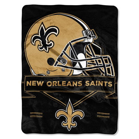 New Orleans Saints Blanket 60x80 Raschel Prestige Design - N