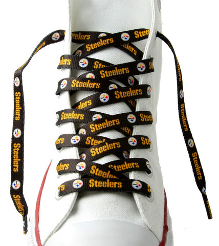 Pittsburgh Steelers Shoe Laces - 54" Black