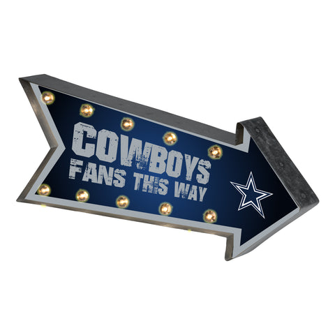 Dallas Cowboys Sign Marquee Style Light Up Arrow Design