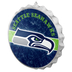 Seattle Seahawks Sign Bottle Cap Style Distressed