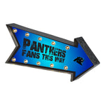 Carolina Panthers Sign Marquee Style Light Up Arrow Design