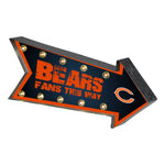 Chicago Bears Sign Marquee Style Light Up Arrow Design