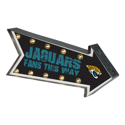 Jacksonville Jaguars Sign Marquee Style Light Up Arrow Design