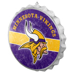 Minnesota Vikings Sign Bottle Cap Style Distressed