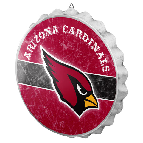 Arizona Cardinals Sign Bottle Cap Style Distressed
