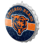 Chicago Bears Sign Bottle Cap Style Distressed