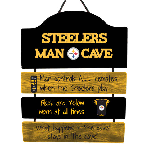 Pittsburgh Steelers Sign Wood Man Cave Design
