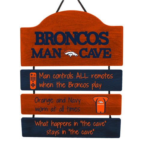 Denver Broncos Sign Wood Man Cave Design