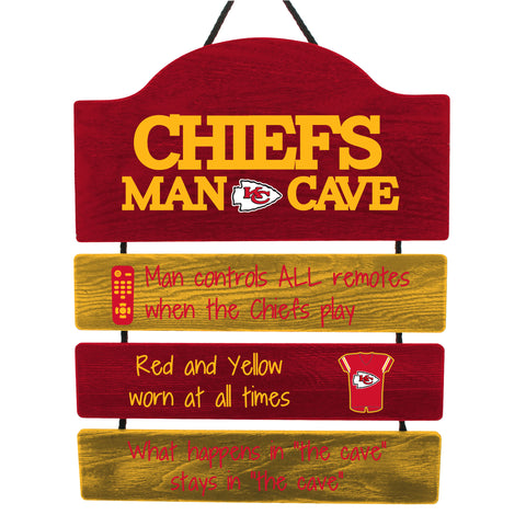 Kansas City Chiefs Sign Wood Man Cave Design