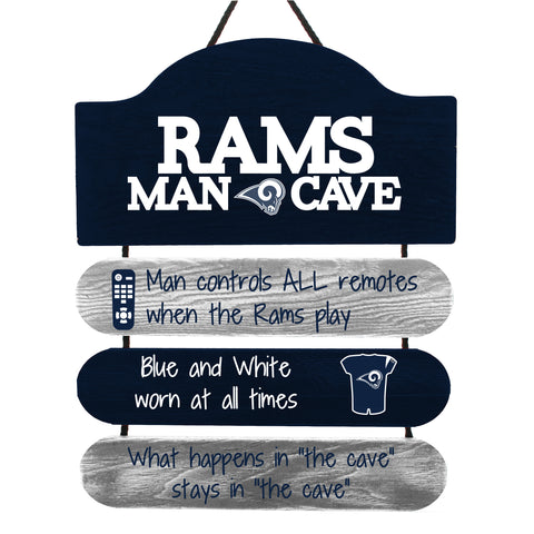 Los Angeles Rams Sign Wood Man Cave Design