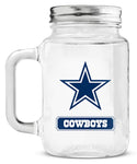 Dallas Cowboys Mason Jar Glass With Lid