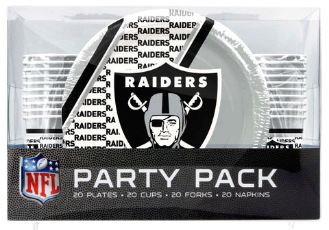 Oakland Raiders Party Pack 80 Piece