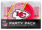 Kansas City Chiefs Party Pack 80 Piece