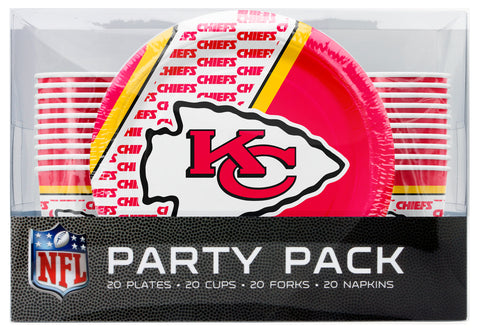 Kansas City Chiefs Party Pack 80 Piece