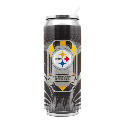 Pittsburgh Steelers Stainless Steel Thermo Can - 16.9 ounces