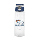 Denver Broncos Sport Bottle 24oz Plastic Infuser Style