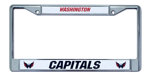Washington Capitals License Plate Frame Chrome