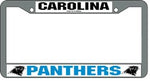 Carolina Panthers License Plate Frame Chrome