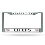 Kansas City Chiefs License Plate Frame Chrome