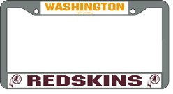 Washington Redskins License Plate Frame Chrome