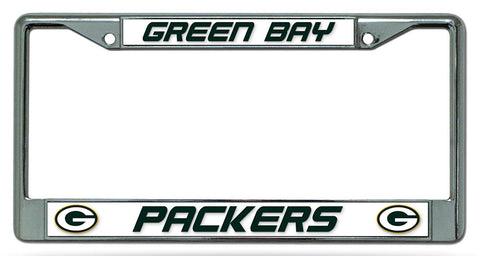 Green Bay Packers License Plate Frame Chrome