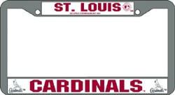 St. Louis Cardinals License Plate Frame Chrome