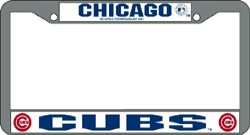 Chicago Cubs License Plate Frame Chrome