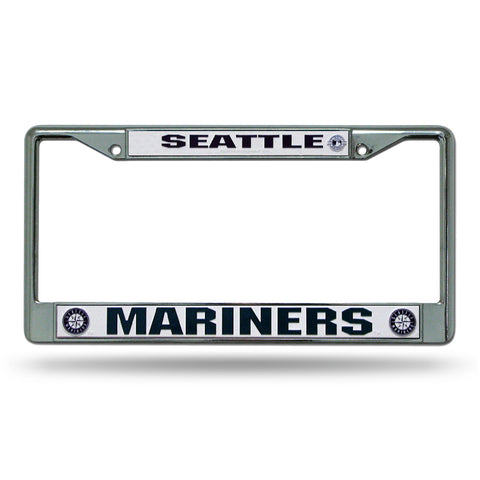 Seattle Mariners License Plate Frame Chrome